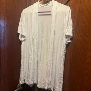 - White short sleeve cardigan to wear over tees or tanks. NWT